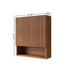 GDFStudio Maxeys 26" Wall-Mounted Bathroom Cabinet with Soft-Close Doors, Shelf and Open Compartment - 3 of 4