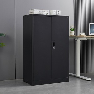 Kumasinova 25"W x 13.8"D x 42"H Vertical Double-Door Filing Cabinet,Folding Storage Locker Cabinet for Home,Office&Garage,Premium Steel Frame - 1 of 4