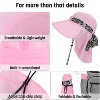 Tirrinia Women's Wide Brim Bucket Hat with Floral Scarf & Neck Flap - Foldable, Lightweight & UV Protection Sun Hats for Beach, Garden Party - 3 of 4