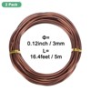 Unique Bargains Aluminum Flexible Anti-rust Bonsai Training Wire 2 Rolls - 2 of 3