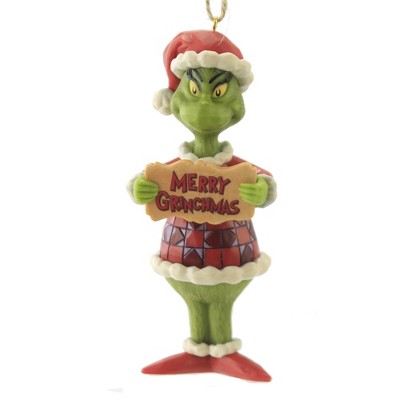Jim Shore 5.0" Grinch Merry Grinchmas Ornament Christmas Dr Seuss  -  Tree Ornaments