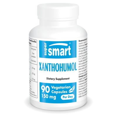 SuperSmart Xanthohumol Supplement 150mg per Day (Hops Flower Extract) | Non-GMO & Gluten Free - 90 Vegetarian Capsules