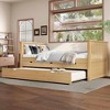 TIRAMISUBEST Twin Size Platform Bed Frame with Trundle, Solid Wood Storage Daybed with 3 Drawers - 2 of 4