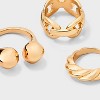 Linked Ring Set 3pc - A New Day™ Gold 6/7/8: Nickel-Free Metal, Stacking & Statement Styles - 3 of 3