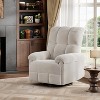 Oversized Recliner Chair, Overstuffed Soft Chenille Swivel Rocker Recliner with Padded Armrests, Comfortable Nursery Rocking Chairs - 3 of 4