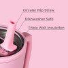 HydroJug Traveler - Water Bottle with Handle & Flip Straw - Leak Resistant Tumbler, Insulated, Stainless Steel & Rubber Base - 3 of 4