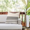 20"x20" Deny Designs Kierkegaard Design Studio Organic Stripes Square Outdoor Throw Pillow Black/Cream - 2 of 4