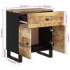 vidaXL Bedside Cabinet Natural wood and black - 4 of 4