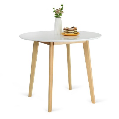 35.5" Norman Round Dining Table With Solid Wood Leg- Maison Boucle