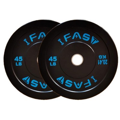 Dexmalle Rubber Plate with 2-Inch Steel Insert Rubberized Weightlifting Barbell Plates 45LB