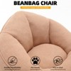 Aukfa Bean Bag Chair, Ultra-Soft Microfiber, Ergonomic Lounge Chair for Adults/Kids Or Living Room, Bedroom/Brown/Blue/Gray/White/Pink/Yellow - 2 of 4