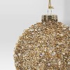 Christmas Gold Glass Beaded Ball Ornament - Wondershop™ - 3 of 3