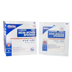 Dukal Non-woven Sponge 4 Ply Sterile 4" x 4", 50 Ct - 1 of 1