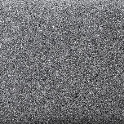 Thimble-Shaped Gray Sherpa Fabric Round Ottoman