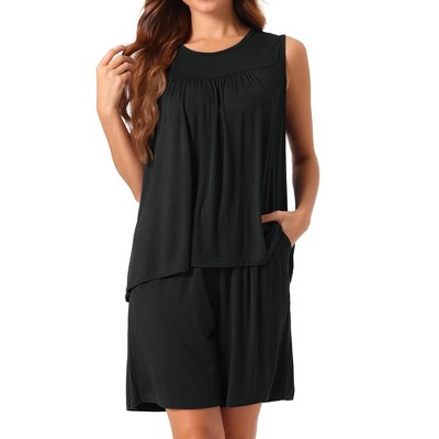 cheibear Women's Cotton High Stretch Tank Top with Shorts 2 Piece Pajama