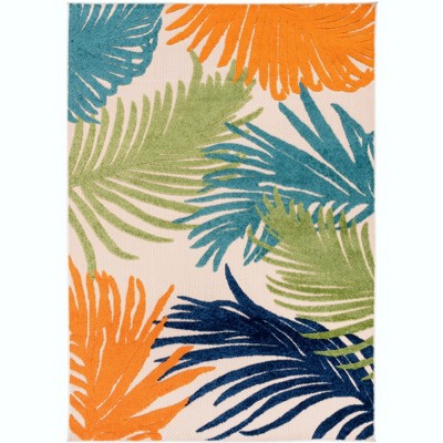 World Rug Gallery Tropical Floral Indoor/outdoor Area Rug - Multi 5' X ...