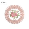 Unique Bargains Polyester Floral Pattern Vintage Lace Absorbent Coasters - 3 of 4