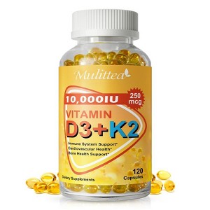 10000 IU Vitamin D3 K2, Support Bone & Joint Health, Increase Immunity - 1 of 4