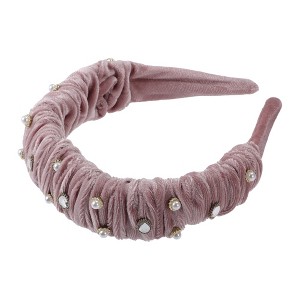 Unique Bargains Women's Rhinestone Faux Crystal Headband Hair Accessories 1.57 Inch Wide 1 Pc - 1 of 4