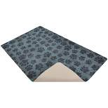 Drymate 12"x 20" Feeding Placemat for Cats and Dogs - Black Paw Dots
