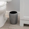 Eclat Glitter Bathroom Waste Basket Gray - Elle Décor - image 4 of 4