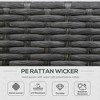 2 Piece Outdoor Wicker Rocking Chairs Rattan Porch Rockers with Cushions, Aluminum Frame for Garden, Patio - 4 of 4