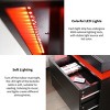 Modern LED Nightstand Wood Table Top with 2 Drawers and Adjustable Lights for Bedroom - 3 of 4