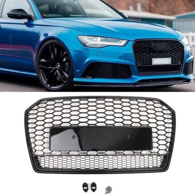 Car Front Bumper Fog Light Lamp Grille Grill Cover,Left And Right Side Honeycomb Mesh Fog Light Grille Lamp Cover