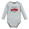 Hudson Baby Infant Boy Cotton Long-Sleeve Bodysuits, Fire Truck - 3 of 4