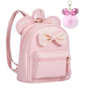 Cutest Toddler Sequin Bow Mouse Ears Bag Mini Travel Shoulder Backpack - 1 of 4