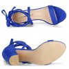 Allegra K Women's Back to College Open Toe Lace Up Chunky High Heels Strappy Sandals - 4 of 4