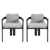 Christopher Knight Home Jonas Outdoor Modern Aluminum Dining Chairs with Cushion (Set of 2) - 2 of 4