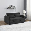 GDFStudio Vynn 55" Modern Convertible Velvet Upholstered Sofa Bed with 2 Pillows and Detachable Arm Pockets - 2 of 4