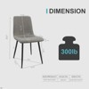 NicBex Dining Chair Set of 4 Modern Linen Fabric Living Room Upholstered Accent Chair with Metal Legs - 3 of 4