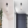 Globe Electric 1-Light Matte Black Flush Mount Ceiling Light: ETL Listed, Dimmable Cylinder Shade - 4 of 4