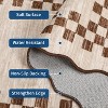 Scalloped Washable Rug, Modern Geometric Low-Pile Carpet, Non-Slip, Stain-Resistant Floor Mat for Living Room, Bedroom, Dining - 4 of 4