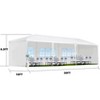 10'x30' Party Tent, Outdoor Wedding Tents with 8 Removable Sidewalls, Gazebo Shelter for Parties, Waterproof Canopy Tents, BBQ Events Tent, White - 2 of 4