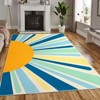 Boho Rugs Washable Kids Rug Non Slip Nursery Rug Low Pile Floor Mat Soft & Non-Shedding Sunshine Carpet Colorful Rainbow Printed Indoor Rugs - 3 of 4