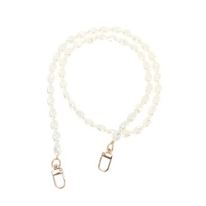 Unique Bargains Irregular Faux Pearl Handbag Strap White 1 Pc - 1 of 4