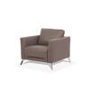 35" Malaga Chair Taupe Leather - Acme Furniture: Chrome Legs, No Assembly Required - 3 of 4
