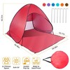 iMountek"Pop-Up Beach Tent Sun Shade Shelter, UV Protection, Waterproof, for 2-3 People with Net Window"BlueCoffeeGreenPurple&Red - 3 of 4