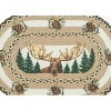 Earth Rugs Bull Moose Oval Stair Tread – 20"x30" Hand-Stenciled Rustic Jute Accent for Cabin and Lodge Decor - 2 of 3