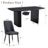 9-Piece Dining Set with MDF Table and 8 Chairs with PU Cushions - 4 of 4
