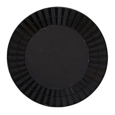 Large Bronze and Gold Round Sunburst Wall Mirror