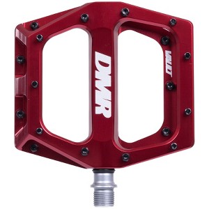 DMR Vault Platform Pedals 9/16" Concave Aluminum Body 22 Removable Pins Deep Red - 1 of 3