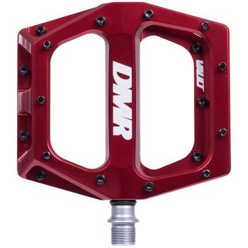 DMR Vault Platform Pedals 9/16" Concave Aluminum Body 22 Removable Pins Deep Red