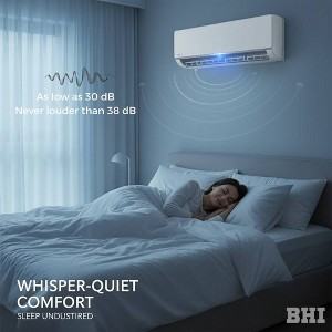 BHI 24000 BTU 230V 17 SEER2 1200 sq ft WiFi Ductless Mini Split AC with Heat Pump 25' lineset - 1 of 4