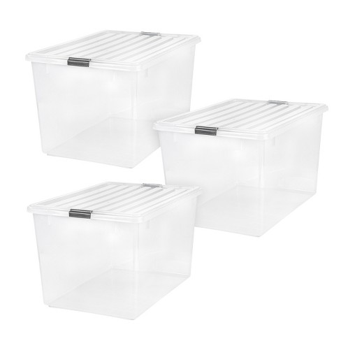 Iris Usa 132 Quart Large Storage Bin Utility Tote Organizing Container ...