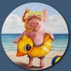 Courtside Market Global Wonders Photography Collection, Baked Pig Statement Piece Wood Décor - 3 of 4