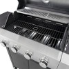 Kumasinova 4-Burner Propane Gas BBQ Grill,46500BTU Output,Stainless Steel Grills with Foldable Side Tables,Hooks,Thermometer&Lockable Casters - 2 of 4